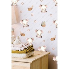 Msticker Sevimli Filler ve Kelebekler Çocuk Bebek Odası Sticker Seti