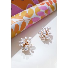 New Obsessions Crown Çivili İnci Küpe