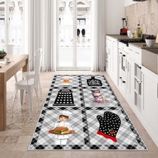 Confidence Home Makinede Yıkanabilir Kaymaz Taban Leke Tutmaz Mutfak Halısı