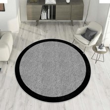Confidence Home Makinede Yıkanabilir Kaymaz Taban Leke Tutmaz Yuvarlak Salon Halısı ve Mutfak Halısı