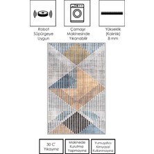 Confidence Home Makinede Yıkanabilir Kaymaz Taban Leke Tutmaz  Salon Halısı Mutfak Halısı ve Yolluk