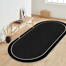 Confidence Home Makinede Yıkanabilir Kaymaz Taban Leke Tutmaz Oval Salon Halısı Mutfak Halısı ve Yolluk