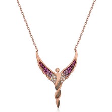 Gümüş Kanatlı Melek Bayan Kolye