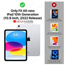 AktarMobile Apple iPad 10. Nesil 2022 10.9" Uyumlu Şeffaf Silikon Kılıf Anti Shock Koruyucu Kapak Darbe Emici