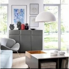 Riolight  Modern Beyaz Içi Beyaz Tekli Metal Sarkıt Avize 40 cm