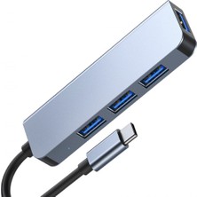 Hub Type-C & USB 3.0 4 In 1 Macbook Pc Uyumlu Adaptör Çoklayıcı Hub