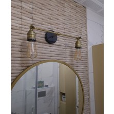 Riolight  Retro1 rustik vintage Eskitme Mafsallı 2XE27 Duylu Metal Duvar Aplik