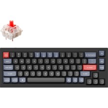 Keychron Q2 Qmk Custom - Hot Swappable- Gateron G-Pro Red Switch -Rgb- Mechanical Keyboard Full Assembled Knob- Carbon Black-B