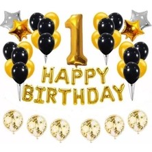 Çıtı Pıtı Store 1 Yaş Lüks Happy Bırthday Doğum Günü Seti