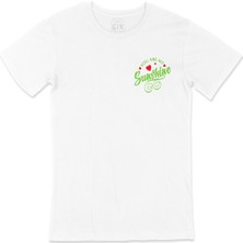 Cix You Are My Sun Shine Cep Logo Tasarımlı Beyaz Tişört