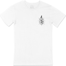 Cix Elektro Gitar Cep Logo Tasarımlı Beyaz Tişört