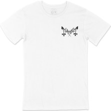 Cix Mayhem Cep Logo Tasarımlı Beyaz Tişört