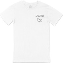 Cix LED Zeppelin Jimmy Page Cep Logo Tasarımlı Beyaz Tişört