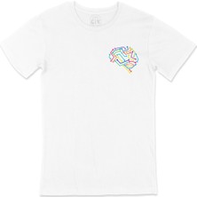 Cix Dijital Beyin Cep Logo Tasarımlı Beyaz Tişört