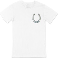 Cix Good Luck At Nalı Cep Logo Tasarımlı Beyaz Tişört