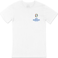 Cix Euro 2024 Almanya Kupalı Cep Logo Tasarımlı Beyaz Tişört