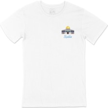 Cix Kudüs Cep Logo Tasarımlı Beyaz Tişört