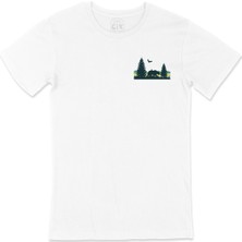 Cix Yürüyen Vahşi Ayı Cep Logo Tasarımlı Beyaz Tişört