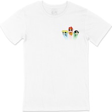 Cix Powerpuff Girls Cep Logo Tasarımlı Beyaz Tişört