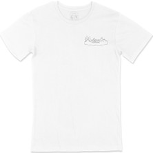 Cix Edirne Çizimli Cep Logo Tasarımlı Beyaz Tişört