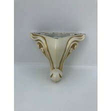 Plastik, 10*9*9 cm Krem-Gold Efektli Dolap,koltuk,mobilya Ayağı (4 Adet)