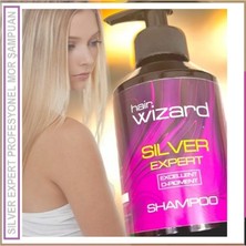 Wizard Silver Expert  Pigment  Yüksek Performanslı Profesyonel  Mor Şampuan 250ML