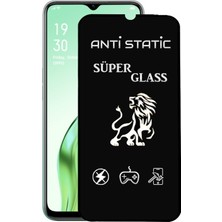 Case World Oppo A15S Tam Kaplayan Anti Statik Dayanıklı Süper Cam Ekran Koruyucu