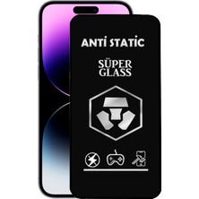 Caseart Apple iPhone 14 Pro Max Tam Kaplayan Anti Statik Dayanıklı Süper Cam Ekran Koruyucu