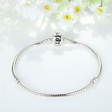 Takantakana Charm Uyumlu Yılan Bileklik, Love Klips, Ahşap Kutu Içerisinde+ 1 Adet   Charm