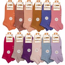 Dündar Kadın Modal Plus Patik Çorap Pastel Renk 4506 - 12 Adet