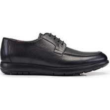 Nevzat Onay Hakiki Deri Siyah Günlük Bağcıklı Erkek Ayakkabı -11161-