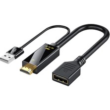 Keepro HDMI To Displayport 4K USB 2.0 Güç Kaynaklı Kablo Hd To Dp Kablo