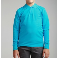 YHE Store Unisex Penye Polo Yaka Okul Tişörtü