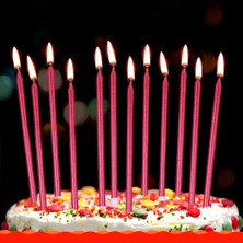 Kuzey 12 Adet Kırmızı Pasta Mumu Kırmızı Doğum Günü Mumu Kırmızı Uzun Mum Kırmızı Ince Mum Kırmızı Mum Church Red Candles