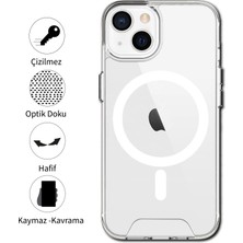 Vip Case İphone 13 Pro Max - Kamera Çıkıntılı Şeffaf Magsafe Kablosuz Şarj Destekli V-Mags Kılıf