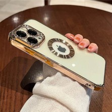 Gritty iPhone 14 Pro Max Uyumlu Köşeleri Renkli Şeffaf Kamera Korumalı Silikon Luxury Telefon Kılıfı