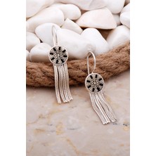 Sümer Telkari Anadolu Motifli Elişi Hasır Gümüş Küpe