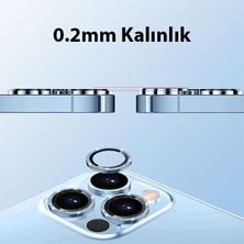 Polhammobile Polham Diamond Taş Işlemeli iPhone 14 Pro-14 Pro Max Kamera Koruyucu Lens, 0.2mm 5 Katmanlı Kırılmaz