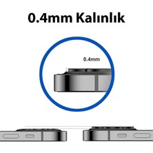 Polhammobile Polham 0.4mm Metal iPhone 14-14 Plus Kamera Lens Koruyucu, 9h 5 Katmanlı Çizilmez Kamera Koruyucu