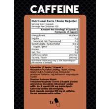 Effive Nutrition Caffeine + Taurine (Kafein) 100 Kapsül