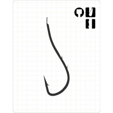 Fudo 2901 Ryusen Çift Tirnak Black Nikel Iğne 1/0