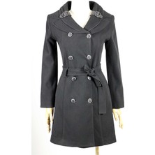 Vesmod Yakası Büyük Düğmeli Deri Dty Kap