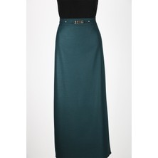 New Fashion Önü Detaylı Iki Renkli Çan Etek
