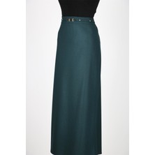 New Fashion Önü Detaylı Iki Renkli Çan Etek