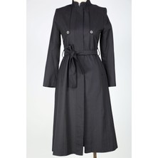 Elegance Fermuar Detaylı Kuşaklı Kap