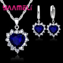 Takantakana Swarovski Taşlı Gümüş Pırlanta Işlemeli Takı Seti