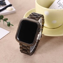 Kılıf Merkezi Apple Watch Ultra 49MM ile Uyumlu Apple Watch Kordon Kordon Silikon Kasa Korumalı Plastik Kayış Krd-33 (Turuncu)