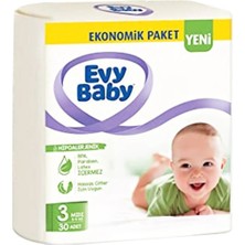 Evy Baby Bebek Bezi Eko Midi 60 Adet No:3 5-9 kg Yeni