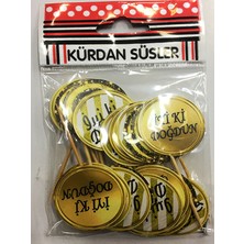 Vipfoni Siyah Gold Renk Iyiki Dodğun Parti Kürdan Süsü 20 Adet