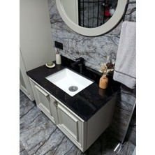 Granite Rising Granit Banyo Lavabo Eviyesi - Beyaz Renk - 51 x 37 cm